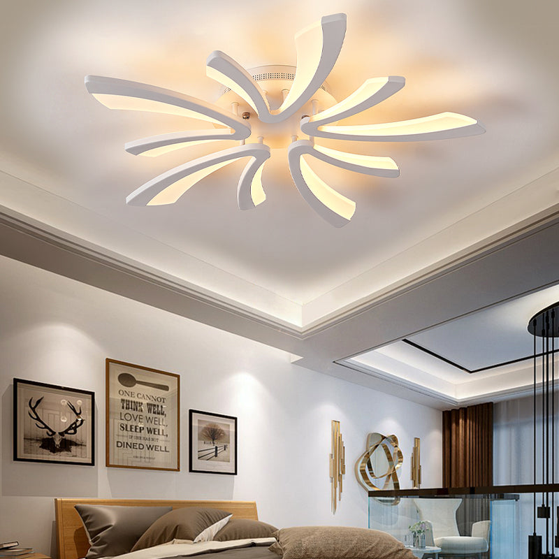 Livingandhome Unique V-Shaped LED Semi Flush Ceiling Light, LG0704