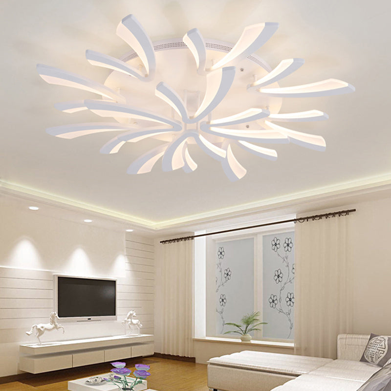 Livingandhome Unique V-Shaped LED Semi Flush Ceiling Light, LG0708 ...