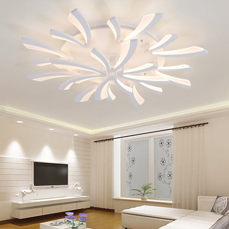 Livingandhome Unique V-Shaped LED Semi Flush Ceiling Light, LG0708