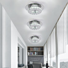 Load image into Gallery viewer, Modern Small Round Crystal LED Ceiling Light for Hallways and Corridor
