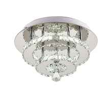 Load image into Gallery viewer, Modern Double-tiers Median-size Crystal Round LED Ceiling Ligh
