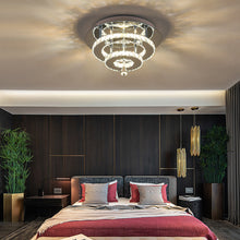 Load image into Gallery viewer, Modern Double-tiers Median-size Crystal Round LED Ceiling Ligh
