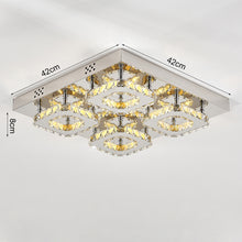 Load image into Gallery viewer, Livingandhome Square Large-size Glamourous Crystal LED Ceiling Light, LG0735
