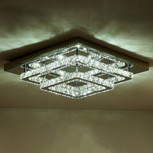 Load image into Gallery viewer, Square Large-size Glamourous Crystal LED Flush Ceiling Light
