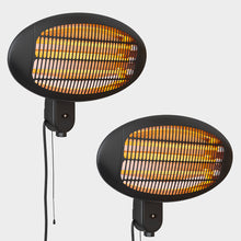 Load image into Gallery viewer, Set of 2 Garden Patio Heater Electric Wall Mounted Heating
