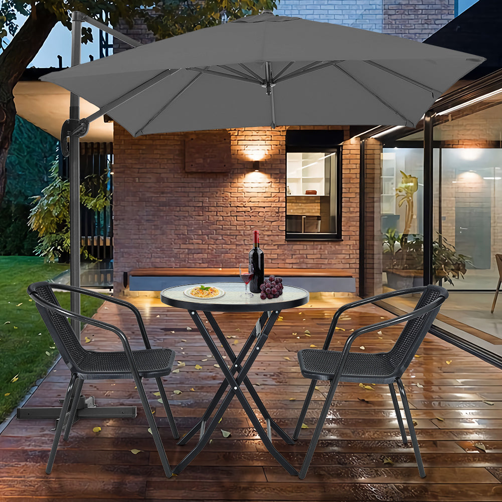 Portable Small Round Folding Metal Garden Table, LG0787