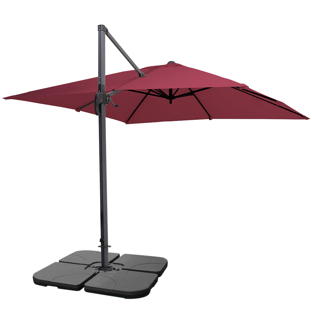 Garden Parasol Umbrella with Petal Base