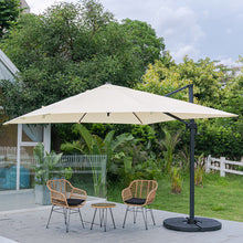 Load image into Gallery viewer, Large Square Canopy Rotating Outdoor Cantilever Parasol with Fillable Base, LG0800LG0884
