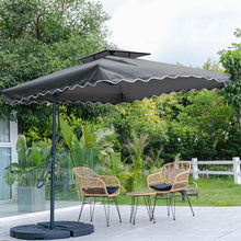 Load image into Gallery viewer, Double Top Garden Cantilever Parasol with 4-Piece Base, LG0814LG0884
