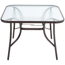 Load image into Gallery viewer, Patio Table Garden Backyard Coffee Table Rectangle Dining Table Outdoor Furniture with the Umbrella Stand Hole
