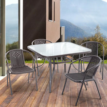 Load image into Gallery viewer, Outdoor Garden Dining Sets with Metal Table and 2Pcs Rattan Chairs, LG0816LG0790
