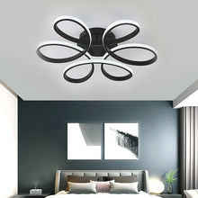 Load image into Gallery viewer, Modern Petal LED Chandelier Ceiling Light, Black 58CM Cool White and Dimmable
