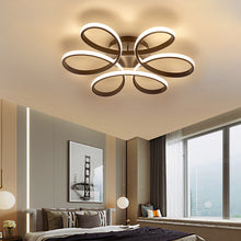 Load image into Gallery viewer, Modern Petal LED Chandelier Ceiling Light, Black 58CM Cool White and Dimmable
