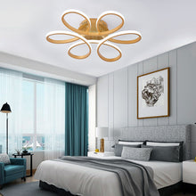 Load image into Gallery viewer, Modern Petal LED Chandelier Ceiling Light, Gold 58CM Cool White and Dimmable
