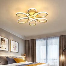 Load image into Gallery viewer, Modern Petal LED Chandelier Ceiling Light, Gold 58CM Cool White and Dimmable
