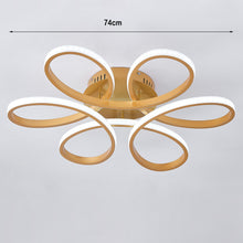 Load image into Gallery viewer, Modern Petal LED Chandelier Ceiling Light, Gold 58CM Cool White and Dimmable
