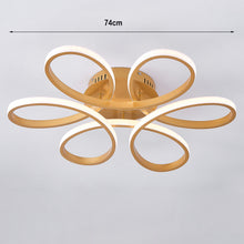 Load image into Gallery viewer, Modern Petal LED Chandelier Ceiling Light, Gold 58CM Cool White and Dimmable
