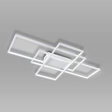 Load image into Gallery viewer, White Neutral Style Rectangular LED Semi Flush Ceiling Light
