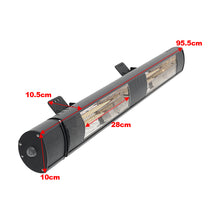 Load image into Gallery viewer, Winter Wall Mounted Electric Patio Heater with Remote Control
