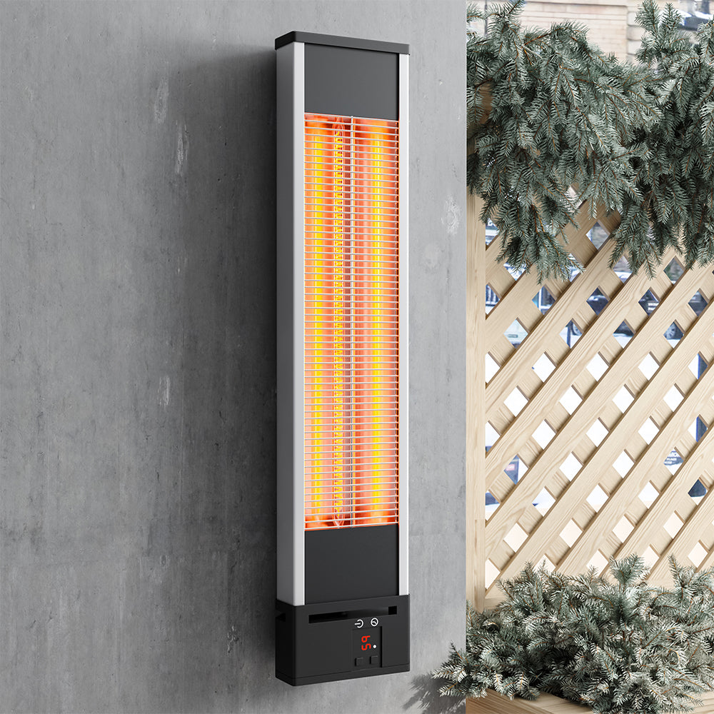 Outdoor Wall Mounted Electric Infrared Patio Heater with Remote Control