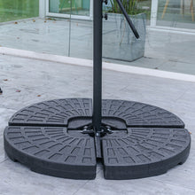Load image into Gallery viewer, 4PC Water or Sand Filled Umbrella Base Cantilever Parasol Stand
