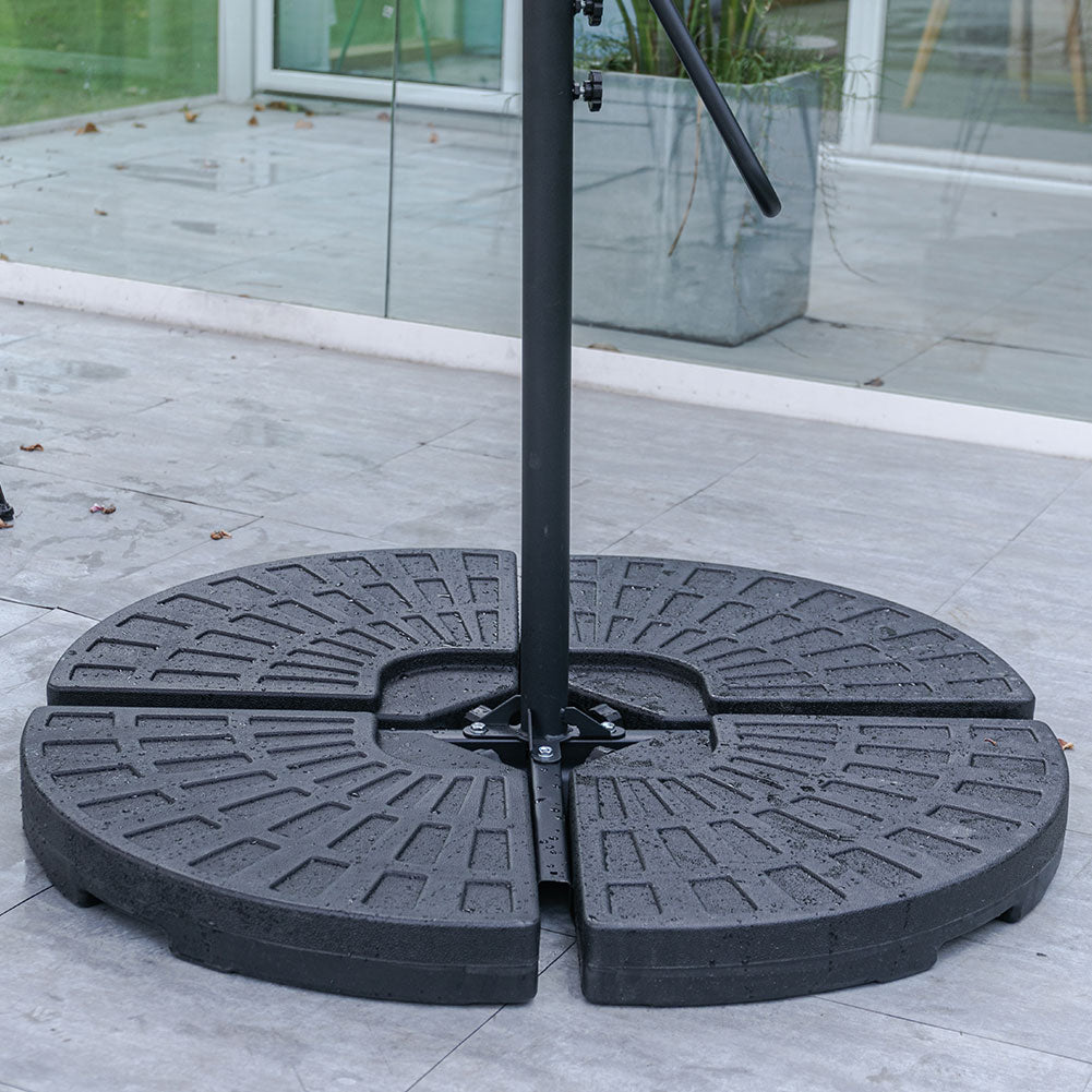4PC Water or Sand Filled Umbrella Base Cantilever Parasol Stand