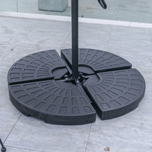 Load image into Gallery viewer, 4PC Water or Sand Filled Umbrella Base Cantilever Parasol Stand
