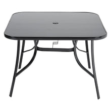 Load image into Gallery viewer, Rectangle Garden Table Furniture with Parasol Hole for Outdoor Use
