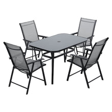 Load image into Gallery viewer, Outdoor Garden Dining Sets with Metal Table and 4Pcs Rattan Chairs, LG0889LG0792
