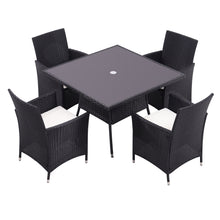 Load image into Gallery viewer, Outdoor Garden Dining Sets with Rattan Table and 4Pcs Rattan Chairs, LG0895LG0904
