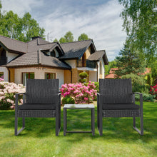 Load image into Gallery viewer, Rattan Outdoor Garden Table Chairs Patio Furniture 3pc Cushioned
