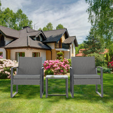 Load image into Gallery viewer, Rattan Outdoor Garden Table Chairs Patio Furniture 3pc Cushioned
