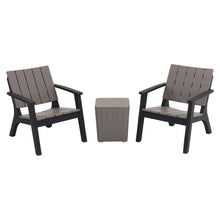 Load image into Gallery viewer, Set of 3 Garden Plastic Patio Furniture Set
