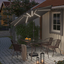 Load image into Gallery viewer, Large Solar Powered LED Patio Umbrella for Outdoor Garden Patio with Base, LG0931LG0455
