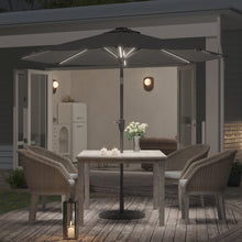 Load image into Gallery viewer, Large Solar Powered LED Patio Umbrella for Outdoor Garden Patio with Base, LG0931LG0454
