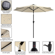 Load image into Gallery viewer, Large Solar Powered LED Patio Umbrella for Outdoor Garden Patio, LG0932
