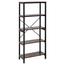Load image into Gallery viewer, Industrial Wood Bookcase Bookshelf Book Shelving Storage Display Rack Organiser
