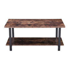 Load image into Gallery viewer, 107cm Width Coffee Table with Storage Shelf Extra Thick Industrial Cocktail Table
