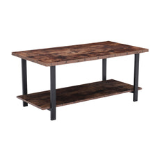 Load image into Gallery viewer, 107cm Width Coffee Table with Storage Shelf Extra Thick Industrial Cocktail Table
