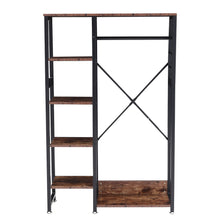 Load image into Gallery viewer, Coat Rack,5 Shelves,Clothes Rail,Open Wardrobe for Hallway or Bedroom
