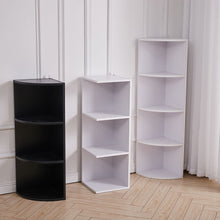 Load image into Gallery viewer, Corner Shelf Organizer Display Storage Rack Free Standing MDF Bookshelf
