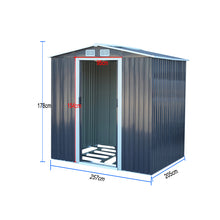 Load image into Gallery viewer, Garden Steel Shed with Gabled Rooftop
