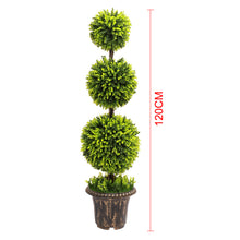 Load image into Gallery viewer, 120CM Artificial Potted Topiary Trees Garden Yard Ornament with Pot
