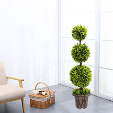 Load image into Gallery viewer, 120CM Artificial Potted Topiary Trees Garden Yard Ornament with Pot
