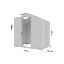 Load image into Gallery viewer, 4ft x 6ft Garden Greenhouse Aluminium Polycarbonate Green Plant Housing With Base
