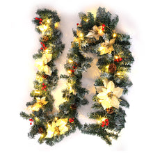 Load image into Gallery viewer, 270cm Spruce Artificial Greenery Christmas Garland with 50 LED Warm White Lights, PM0408
