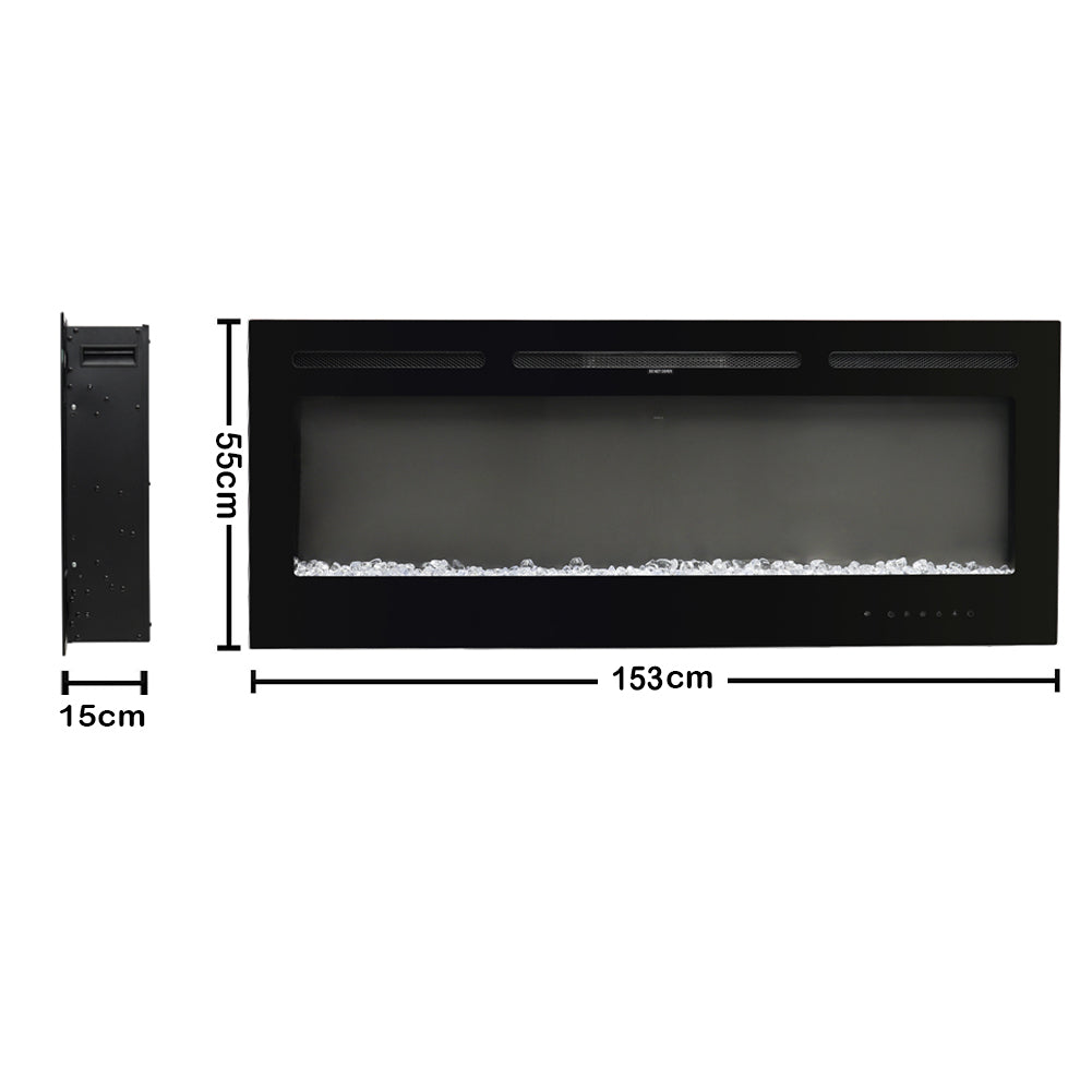 Recessed/ Wall Mounted Electric Fireplace-3 Size option