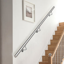 Load image into Gallery viewer, Round Brushed Stainless Steel Bannister Rail Balustrade Stair Handrail

