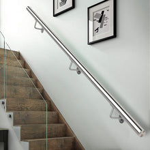Load image into Gallery viewer, Round Brushed Stainless Steel Bannister Rail Balustrade Stair Handrail
