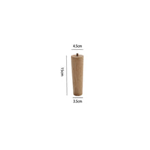 Load image into Gallery viewer, Set of 4 Wooden Oak Furniture Round Legs Feet, Light Brown
